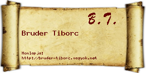 Bruder Tiborc névjegykártya